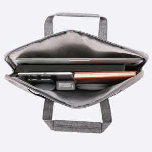 Geanta Laptop 13"-14" iUni, Curea de umar reglabila si detasabila, Impermeabila, Anti-zgarieturi, Anti-socuri, Gri - Img 15