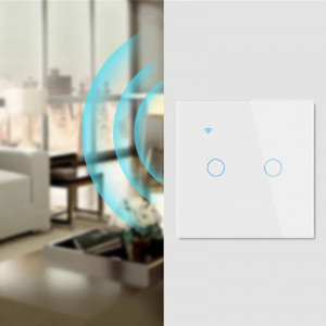 Intrerupator smart touch iUni 2F, Wi-Fi, Sticla securizata, LED - Img 9