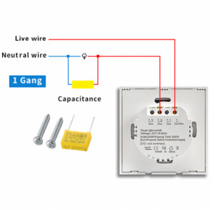Intrerupator touch iUni 1F, 1 Canal, Sticla securizata, LED - Img 5