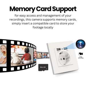 Mini Camera Priza iUni PR1, Wi-Fi, 16GB, Full HD, 2 porturi USB-A - Img 5