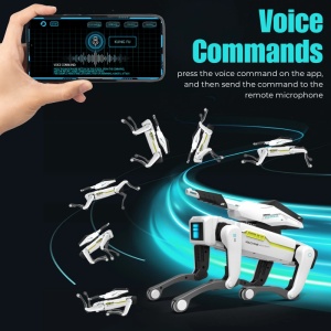 Robot Caine Inteligent iUni 8006 cu Bile din Hidrogel, Expandabile in apa, Control Telecomanda, APP, Comenzi Vocale, Programabil, 25+ Functii Interactive - Img 8