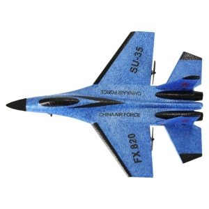 Avion cu telecomanda iUni FX820, SU-35, Giroscop, Rezistent la impact, Albastru - Img 8