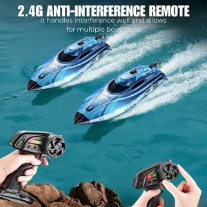 Barca cu telecomanda iUni HJ820, RC High-Speed Boat, Viteza 25 km/h, 2.4GHz, Blue - Img 10