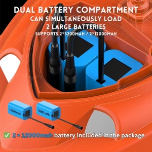 Barca Plantat, Nadit si Momit iUni V802 PRO, GPS, 2 Baterii 12000mAh, 4 cuve, 3kg, 500m, 15km/h - Img 3
