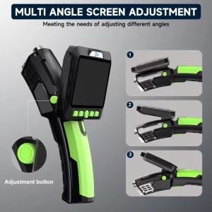 Camera Inspectie Dubla Auto Industriala iUni ROT50, Rotativa la 180°, Ecran LCD 5", 1080P, Cablu Semirigid, 1M Lungime, 8+1 LED-uri ajustabile, Rezistenta la Apa IP67, 5000mAh - Img 10