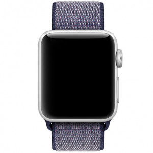 Curea iUni compatibila cu Apple Watch Ultra/SE/8/7/6/5/4/3/2/1, 38mm, Nylon Sport, Woven Strap, Midnight Blue - Img 3