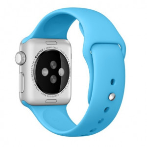 Curea iUni compatibila cu Apple Watch Ultra/SE/8/7/6/5/4/3/2/1, 38mm, Silicon, Blue