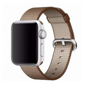 Curea iUni compatibila cu Apple Watch Ultra/SE/8/7/6/5/4/3/2/1, 38mm, Nylon, Woven Strap, Brown - Img 4