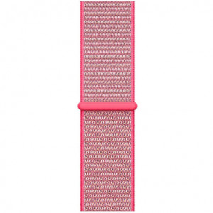 Curea iUni compatibila cu Apple Watch Ultra/SE/8/7/6/5/4/3/2/1, 40mm, Nylon Sport, Woven Strap, Electric Pink - Img 2