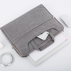 Geanta Laptop 13"-14" iUni, Curea de umar reglabila si detasabila, Impermeabila, Anti-zgarieturi, Anti-socuri, Gri - Img 12