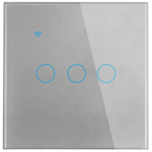 Intrerupator smart touch iUni 3F, 3 Canale, Wi-Fi, Sticla securizata, LED, Silver - Img 8