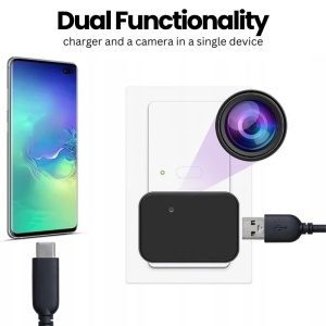 Mini Camera Incarcator USB iUni IP1000, Wi-Fi, 8GB, Full HD, Vizualizare Live pe telefon - Img 3