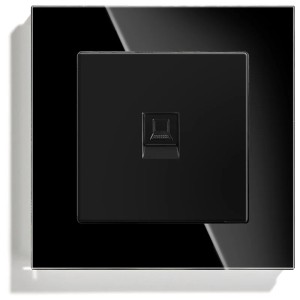 Priza internet RJ45, Cat6, Rama sticla securizata, iUni SD, Black - Img 3