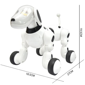Robot Catel interactiv iUni Smart-Dog vorbitor, telecomanda, Alb - Img 9