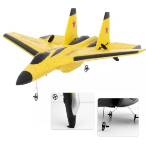 Avion cu telecomanda iUni FX820, SU-35, Giroscop, Rezistent la impact, Galben - Img 6