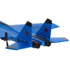 Avion cu telecomanda iUni FX820, SU-35, Giroscop, Rezistent la impact, Albastru - Img 5