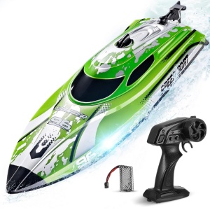 Barca cu telecomanda iUni HJ820, RC High-Speed Boat, Viteza 25 km/h, 2.4GHz, Green
