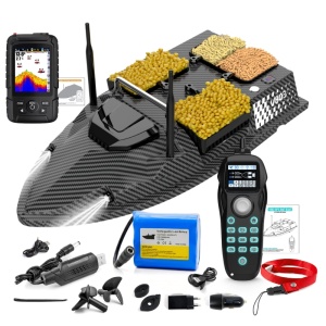 Barca Plantat, Nadit si Momit iUni V803 PRO, GPS, Sonar Fish Finder, 18000mAh, 4 cuve, 3kg, 500m, 15km/h