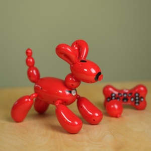 Caine Robot inteligent iUni K32A, Balloon Dog, 50 Comenzi, Control tactil, Telecomanda, Rosu-Negru - Img 3