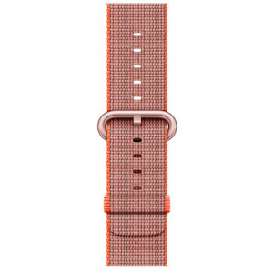 Curea iUni compatibila cu Apple Watch Ultra/SE/8/7/6/5/4/3/2/1, 38mm, Nylon, Woven Strap, Red Velvet - Img 2