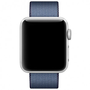 Curea iUni compatibila cu Apple Watch Ultra/SE/8/7/6/5/4/3/2/1, 40mm, Nylon, Woven Strap, Midnight Blue - Img 2
