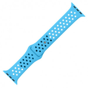 Curea iUni compatibila cu Apple Watch Ultra/SE/8/7/6/5/4/3/2/1, 42mm, Silicon Sport, Blue - Img 2