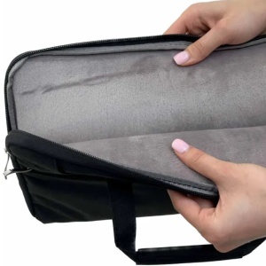 Geanta Laptop 13"-14" iUni, Curea de umar reglabila si detasabila, Impermeabila, Anti-zgarieturi, Anti-socuri, Negru - Img 14