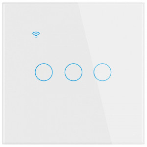 Intrerupator smart touch iUni 3F, 3 Canale, Wireless, Sticla securizata, LED - Img 8