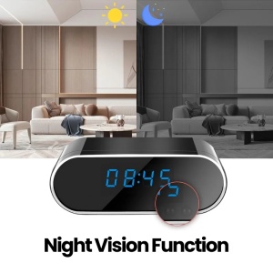 Mini Camera Ceas Birou iUni IP07, Wi-Fi, Full HD, 160°, Vedere Nocturna, Vizualizare Live pe telefon - Img 4