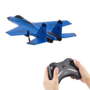 Avion cu telecomanda iUni FX820, SU-35, Giroscop, Rezistent la impact, Albastru - Img 2