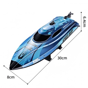 Barca cu telecomanda iUni HJ820, RC High-Speed Boat, Viteza 25 km/h, 2.4GHz, Blue - Img 14