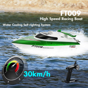 Barca cu telecomanda si 2 acumulatori iUni FT009i Top Speed Racing Flipped Boat, Verde - Img 5