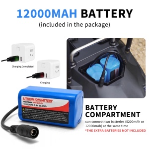 Barca Plantat, Nadit si Momit iUni V803, GPS, 12000mAh, 4 cuve, 3kg, 500m, 15km/h - Img 5