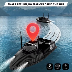 Barca Plantat, Nadit si Momit iUni V803 PRO, GPS, Sonar Fish Finder, 5200mAh, 4 cuve, 3kg, 500m, 15km/h - Img 13