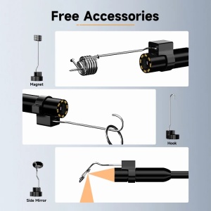 Camera Inspectie Auto Industriala iUni VC43-AV, Ecran IPS 4.3", Cablu Semirigid, Lungime 2M, 1080P, 8 LED-uri ajustabile, Lentila 8mm, Rezistenta la Apa IP67, 2600mAh - Img 10