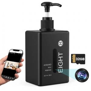 Camera Spion in Dozator Sampon iUni IP8, Wi-Fi, 32GB, Vizualizare 4K