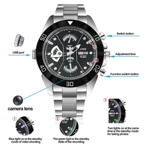 Ceas Spion cu Camera iUni W7, Full HD, Night Vision, Foto, Video, Reportofon - Img 6