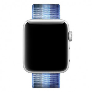 Curea iUni compatibila cu Apple Watch Ultra/SE/8/7/6/5/4/3/2/1, 38mm, Nylon, Woven Strap, Blue - Img 2