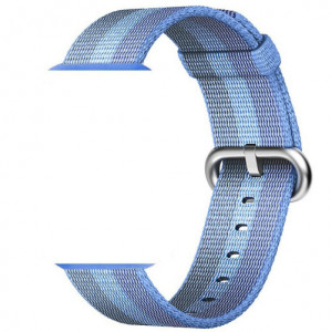 Curea iUni compatibila cu Apple Watch Ultra/SE/8/7/6/5/4/3/2/1, 40mm, Nylon, Woven Strap, Blue - Img 4