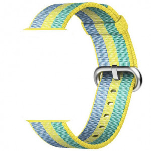 Curea iUni compatibila cu Apple Watch Ultra/SE/8/7/6/5/4/3/2/1, 40mm, Nylon, Woven Strap, Pollen - Img 4