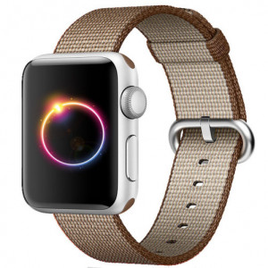 Curea iUni compatibila cu Apple Watch Ultra/SE/8/7/6/5/4/3/2/1, 40mm, Nylon, Woven Strap, Brown