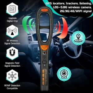 Detector profesional de microfoane GSM, Bluetooth si WiFi iUni RF007, detector unde magnetice si electromagnetice - Img 4