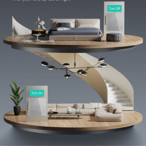 Intrerupator smart touch cap scara/cruce iUni 1F, 1 Canal, Wi-Fi, Sticla securizata, LED, Silver - Img 2