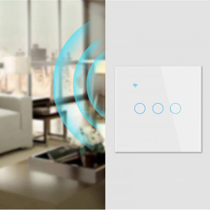 Intrerupator smart touch iUni 3F, 3 Canale, Wireless, Sticla securizata, LED - Img 9