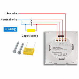 Intrerupator touch iUni 3F, 3 Canale, Sticla Securizata, LED - Img 4