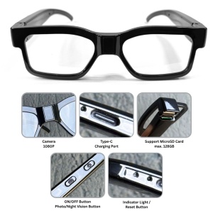 Mini Camera Ochelari iUni G7, Full HD, Night Vision, Suport Card MicroSD - Img 3