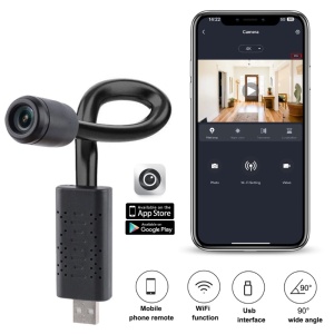 Mini Camera USB iUni A12, Wi-Fi, Card microSD 32GB, Vizualizare Live pe telefon - Img 2