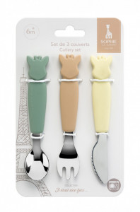 Vulli Set 3 tacamuri maner silicon Girafa Sophie - Img 2