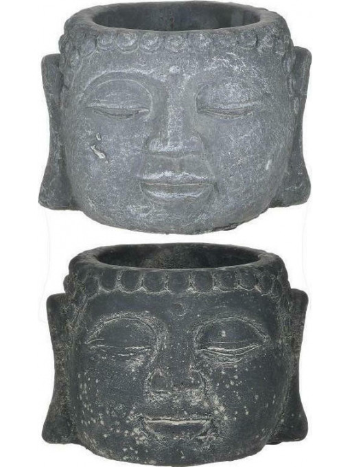 Ghiveci Buddha Face, Charisma, Ciment, 12Χ9Χ12