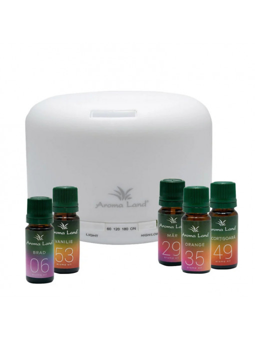 Pachet aromaterapie Christmas Time, Aroma Difuzor + 5 uleiuri
